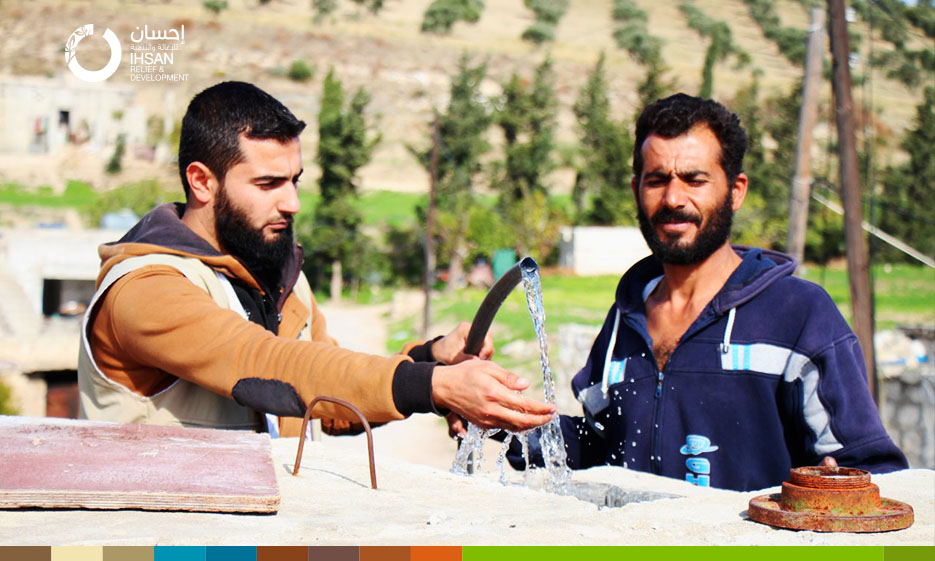 Water goes back to Ain al-Souda after rehabilitation project of the water station implemented by IhsanRD