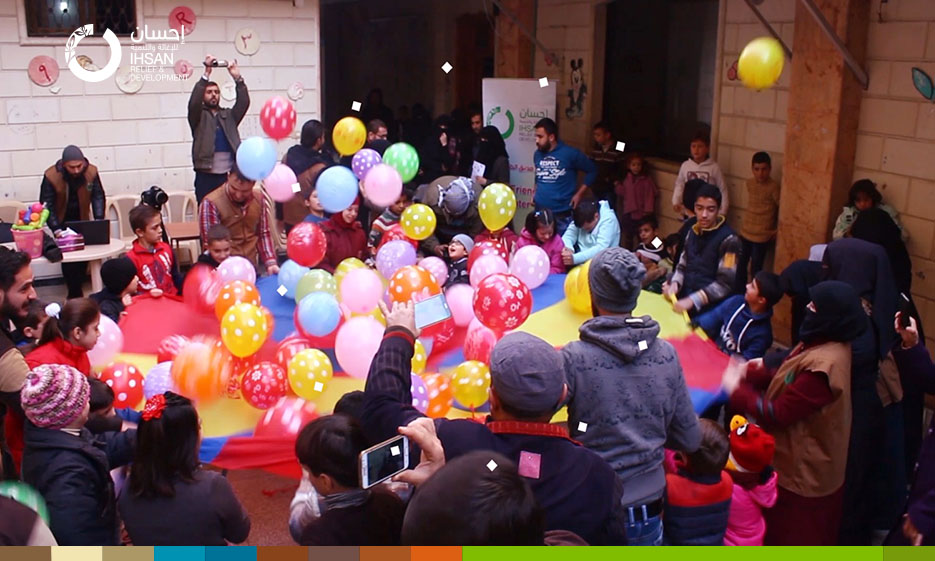 IhsanRD team with children on the International Day for People with Special Needs