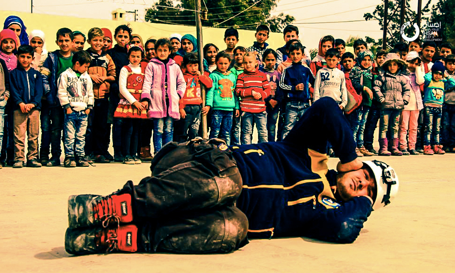 In cooperation with the “White Helmets”, conducting safety and security trainings in the schools supported by IhsanRD