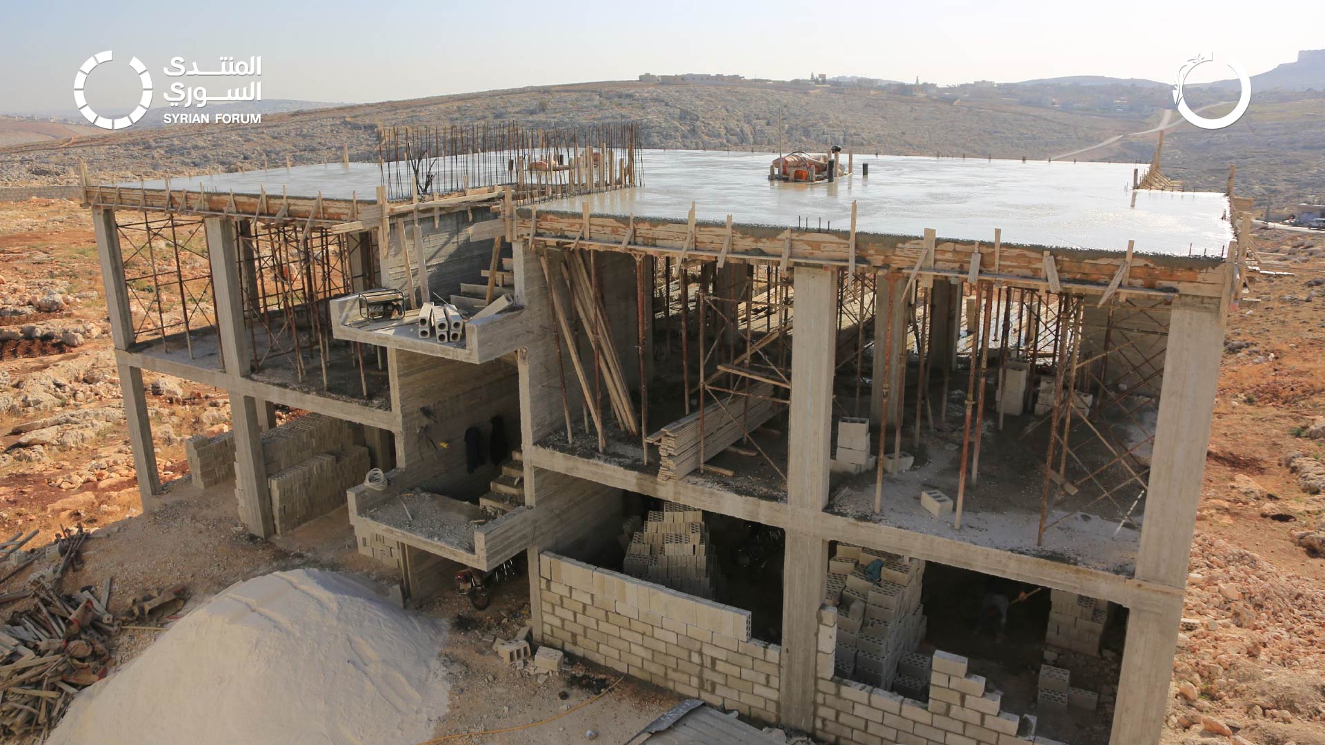 Constructing Apartments for Earthquake Survivors in Abu Adam Camp, Bab Al-Hawa Region