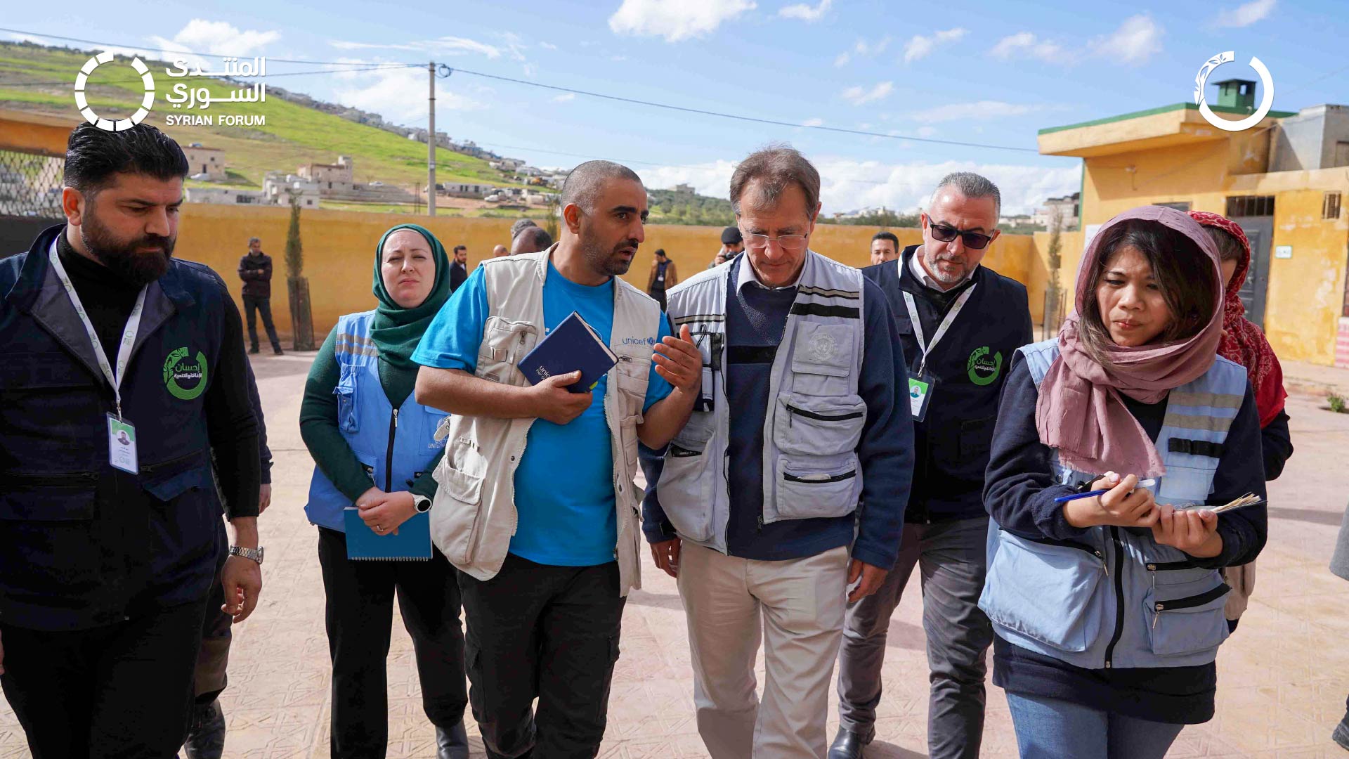 Visit of UN Delegation to Wadi Ghazal School in the northern countryside of Idlib