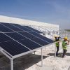 تركيب منظومة الطاقة الشمسية في محطة مياه الصالحين في حرزة