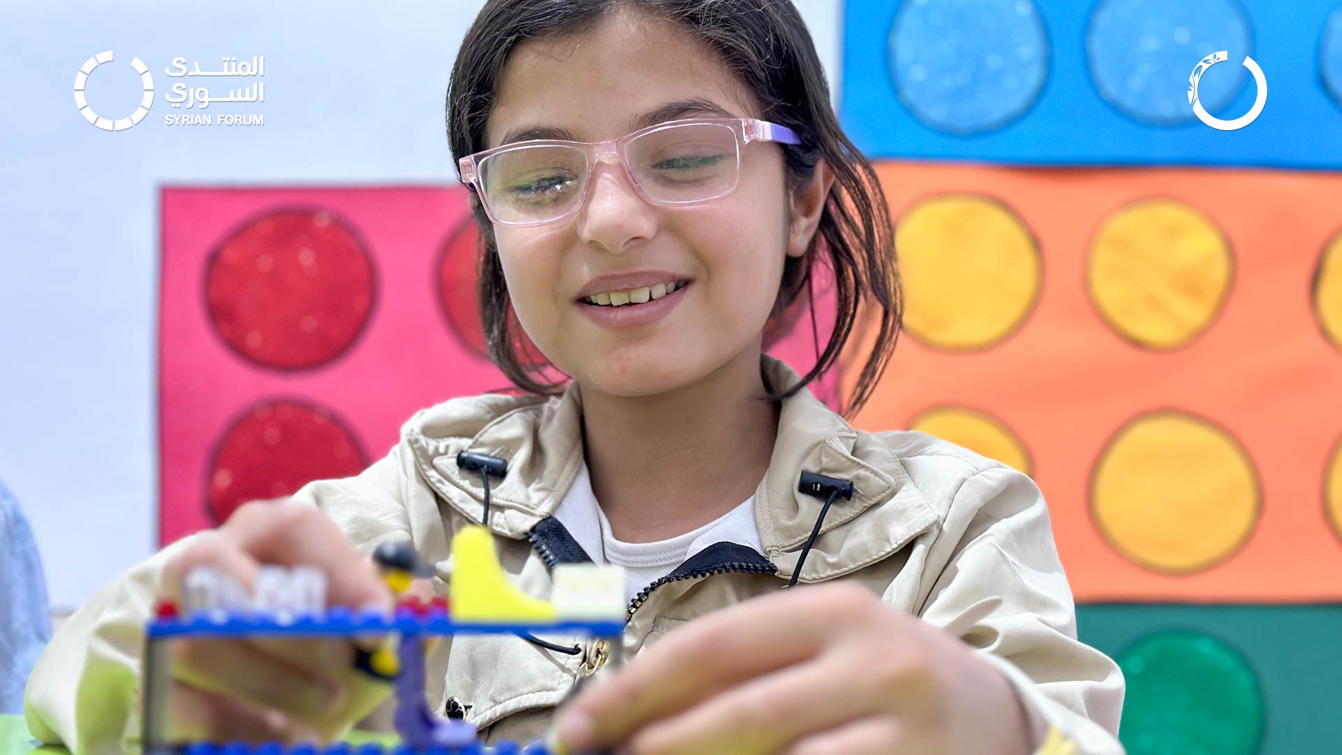 Creative Atmosphere with LEGO Cubes at Child-Friendly Center in Jarablus